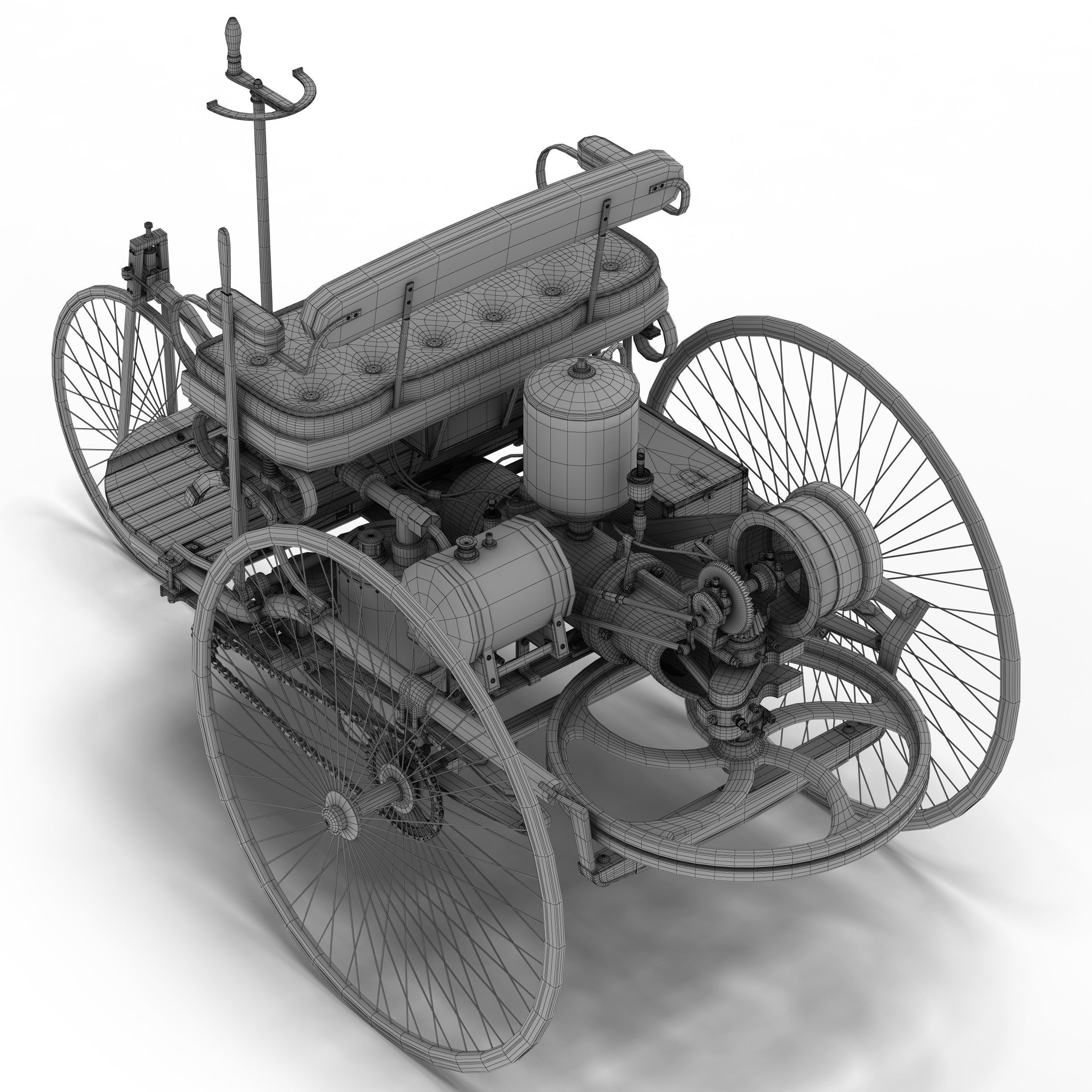 Benz Patent Motorwagen 3D model_15