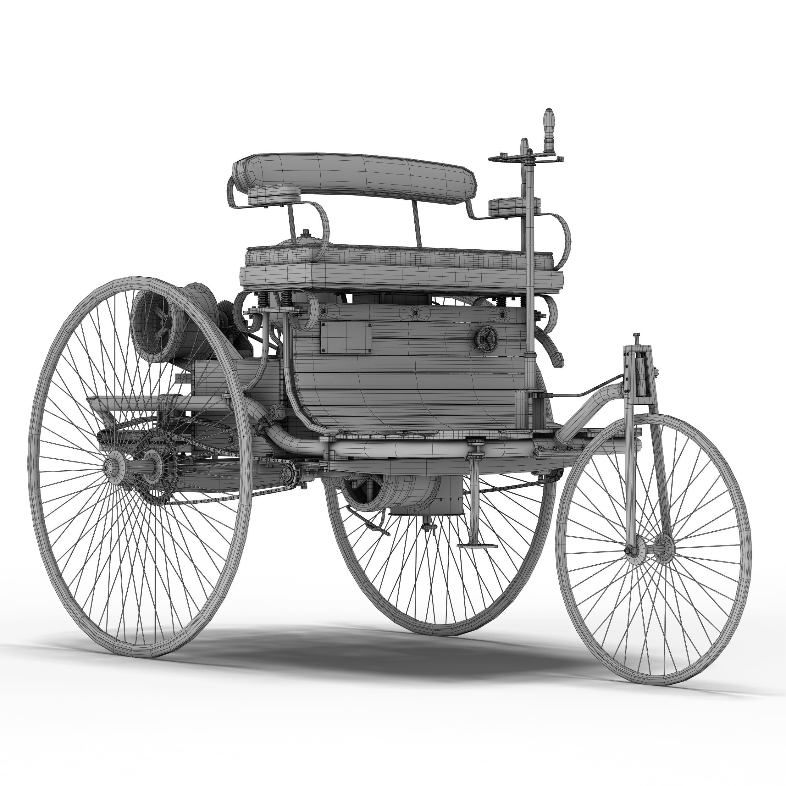 Benz Patent Motorwagen 3D model_1