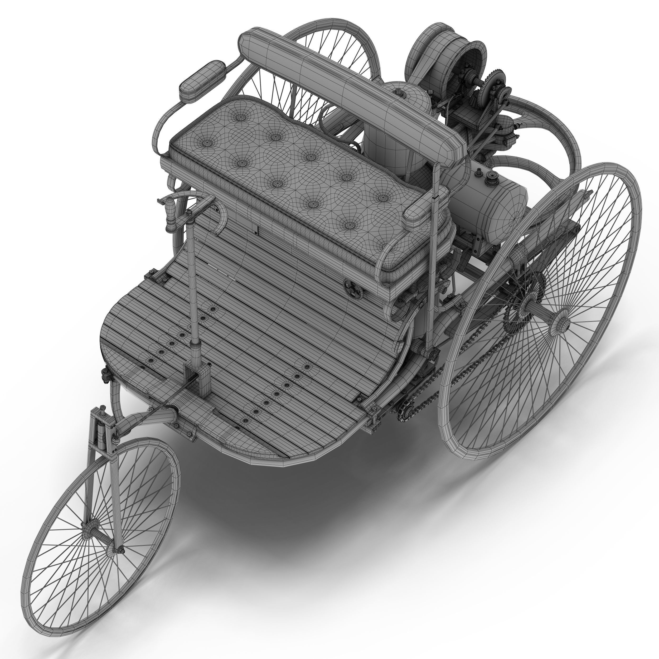 Benz Patent Motorwagen 3D model_17