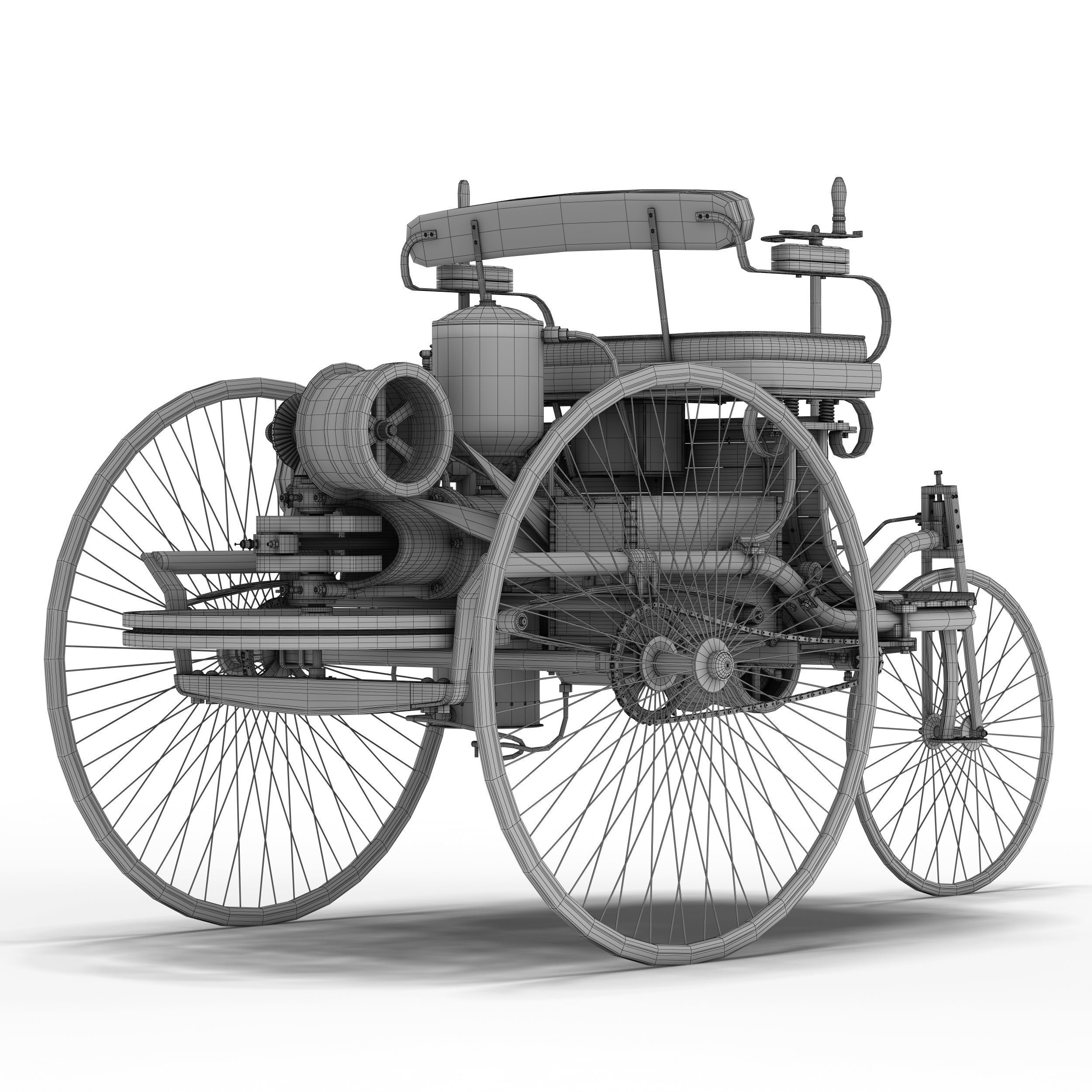 Benz Patent Motorwagen 3D model_9