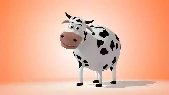 Rigged Cow 3D model