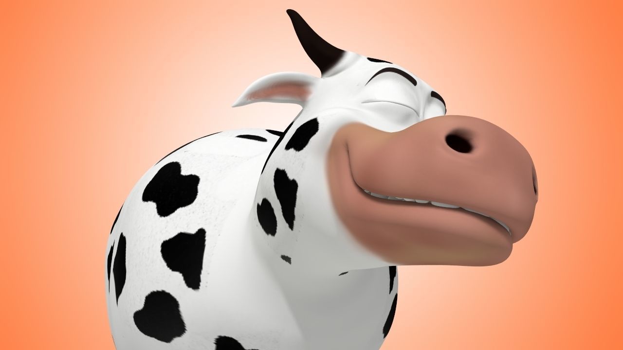 Rigged Cow 3D model_5