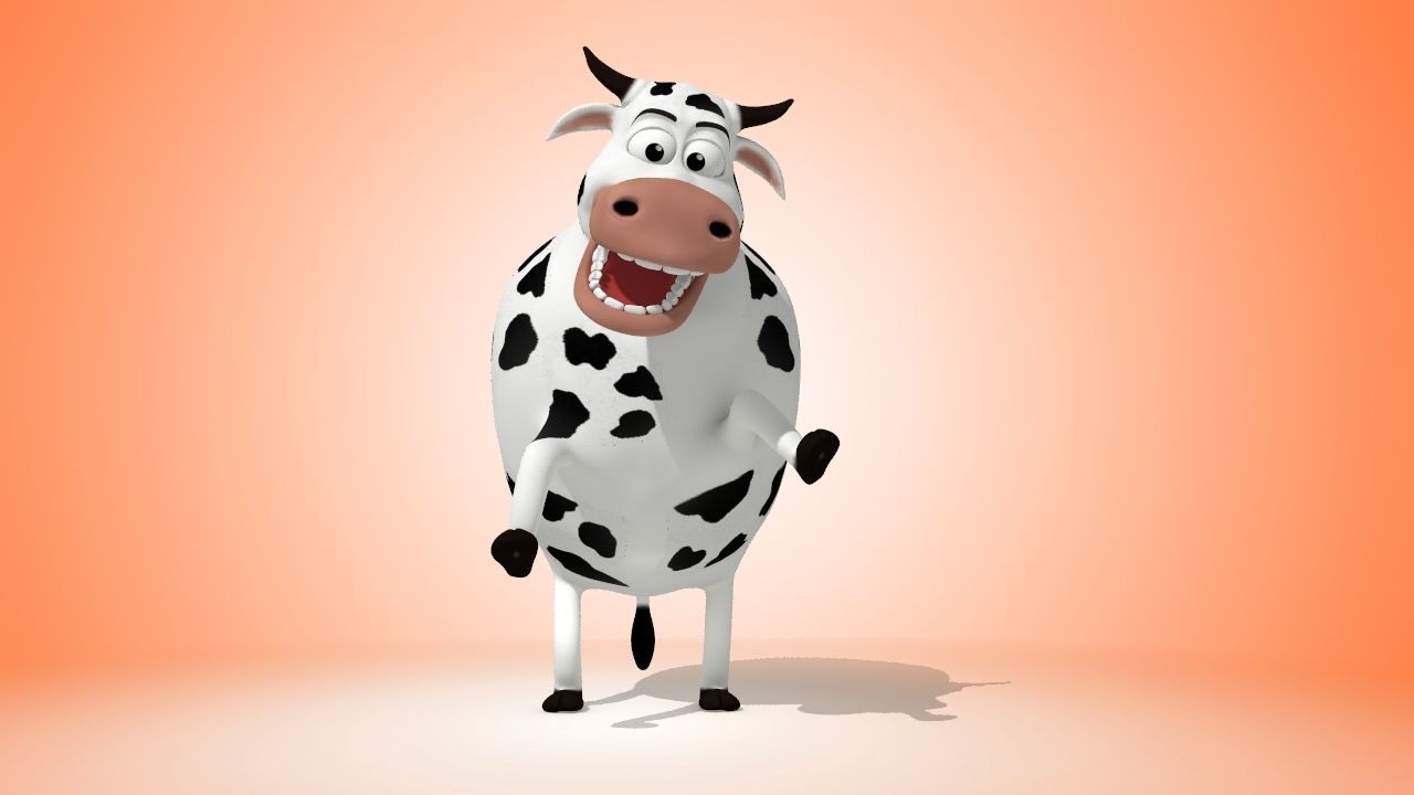 Rigged Cow 3D model_3