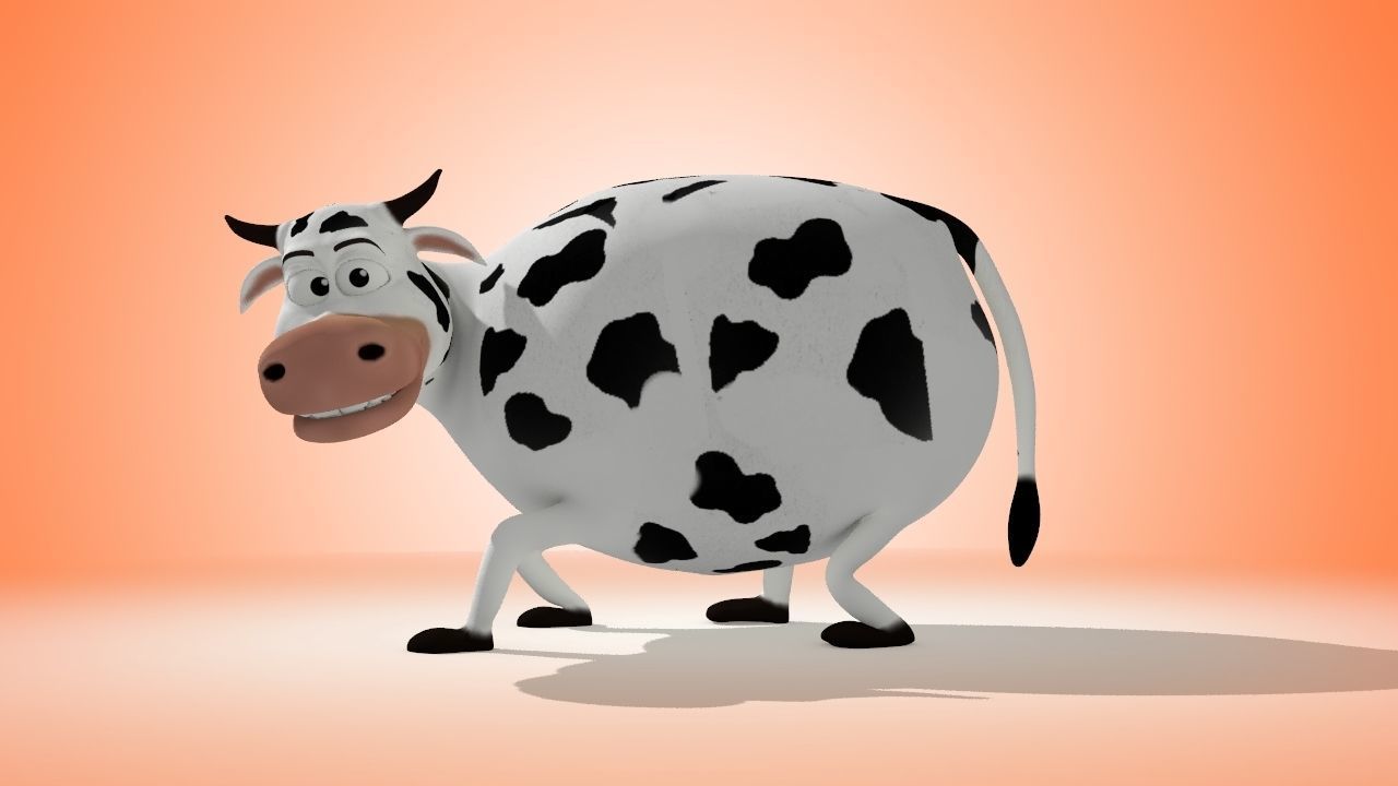 Rigged Cow 3D model_2