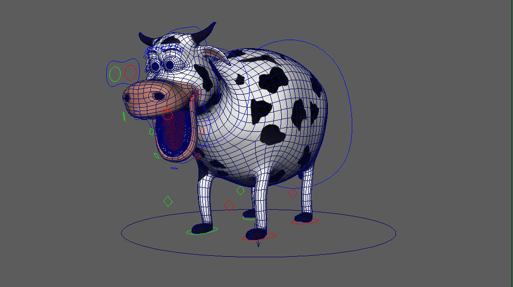 Rigged Cow 3D model_7