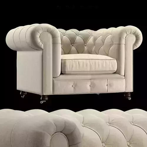 Armchair Chesterfield 3D model