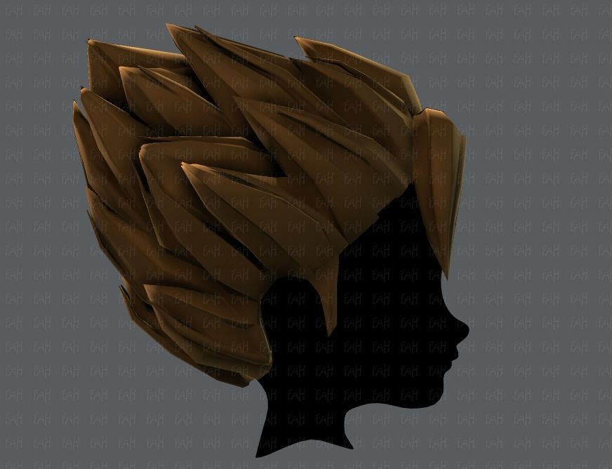3D Hair style for boy V56 Low-poly 3D model_19
