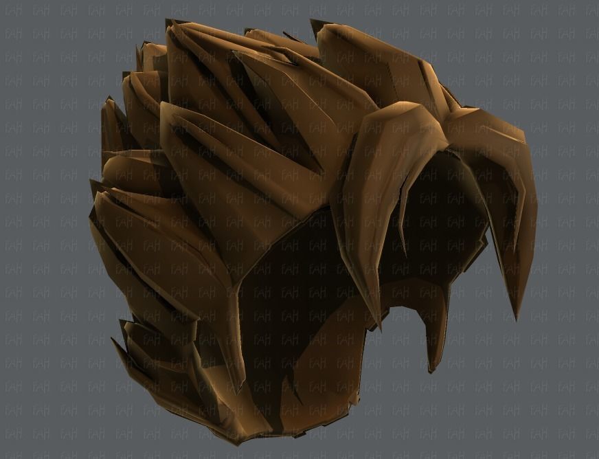 3D Hair style for boy V56 Low-poly 3D model_43