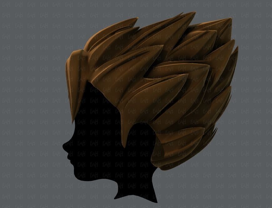 3D Hair style for boy V56 Low-poly 3D model_7