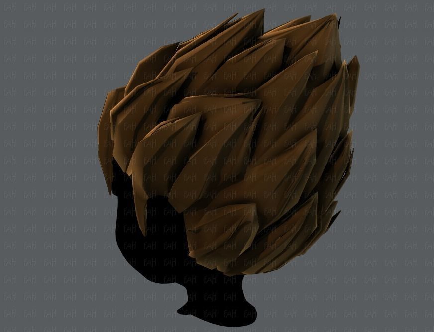 3D Hair style for boy V56 Low-poly 3D model_22