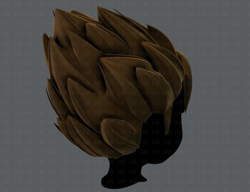 3D Hair style for boy V56 Low-poly 3D model_4