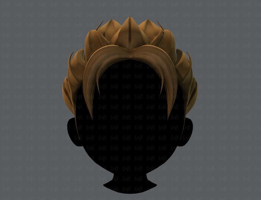 3D Hair style for boy V56 Low-poly 3D model_1