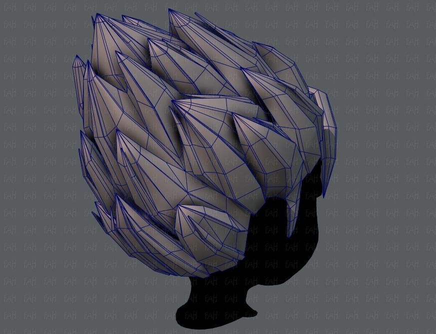 3D Hair style for boy V56 Low-poly 3D model_28