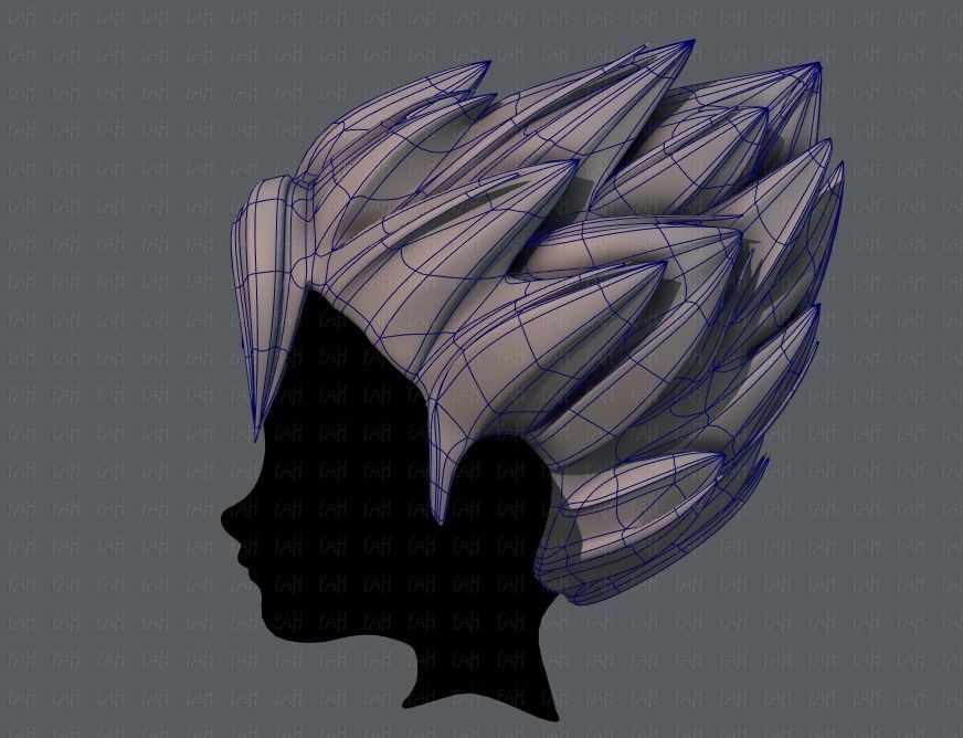 3D Hair style for boy V56 Low-poly 3D model_15