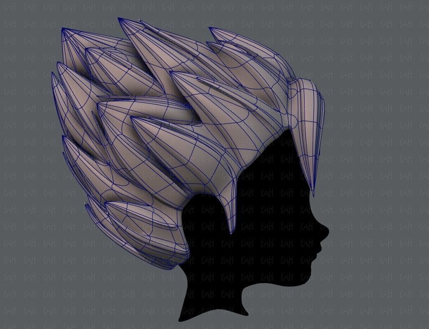 3D Hair style for boy V56 Low-poly 3D model_11