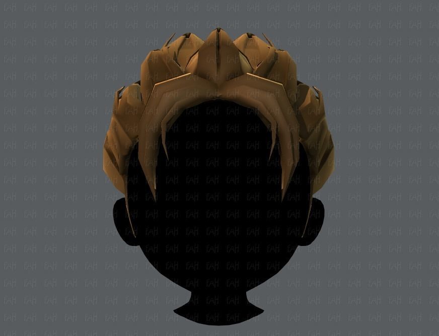 3D Hair style for boy V56 Low-poly 3D model_17