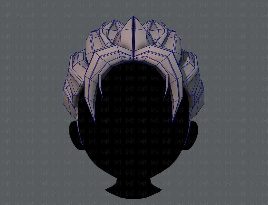 3D Hair style for boy V56 Low-poly 3D model_25