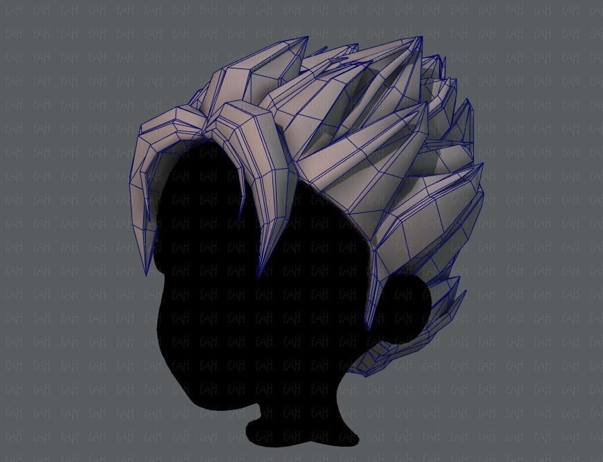 3D Hair style for boy V56 Low-poly 3D model_32