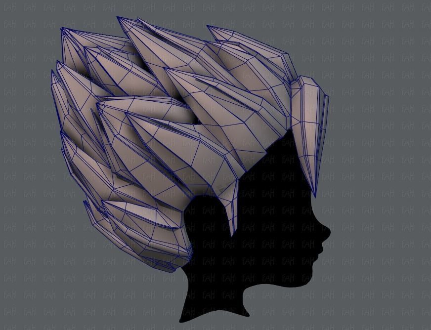 3D Hair style for boy V56 Low-poly 3D model_27