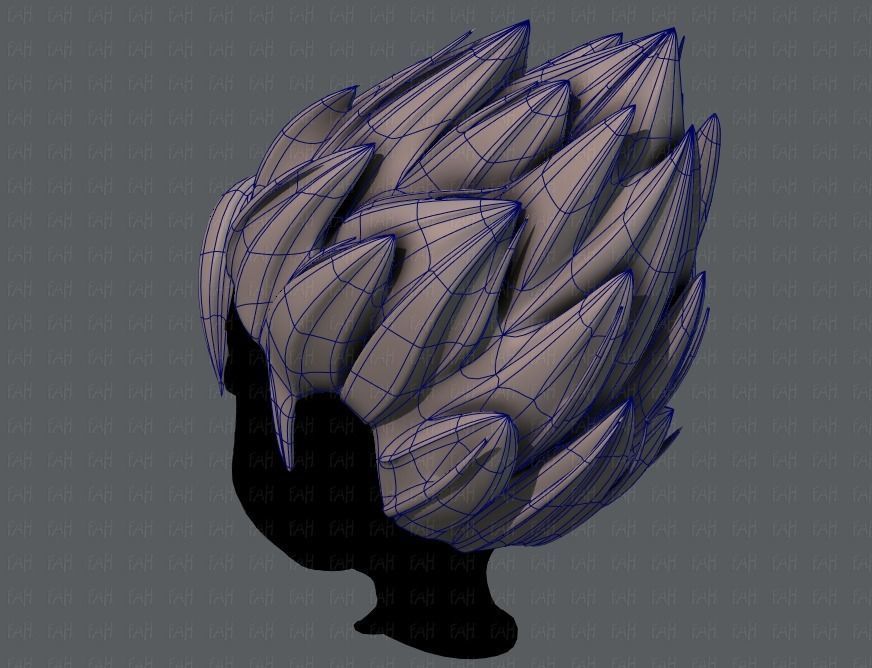 3D Hair style for boy V56 Low-poly 3D model_14