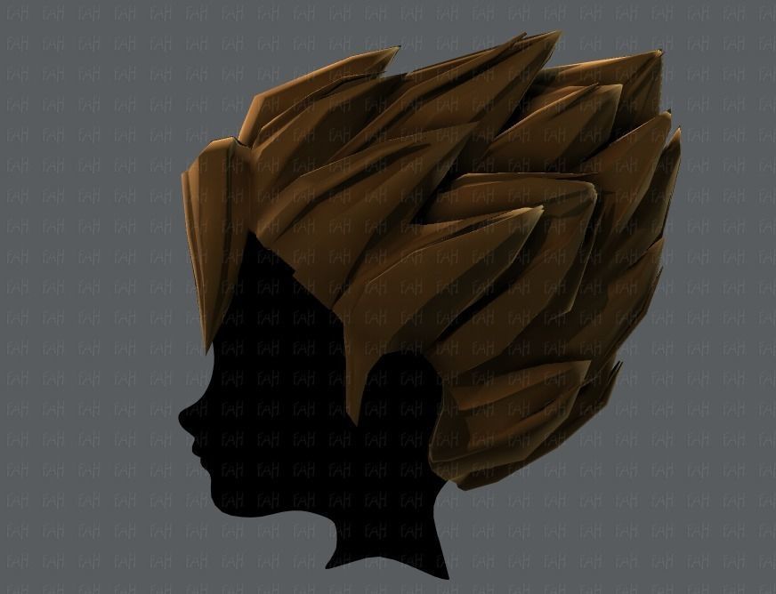 3D Hair style for boy V56 Low-poly 3D model_23