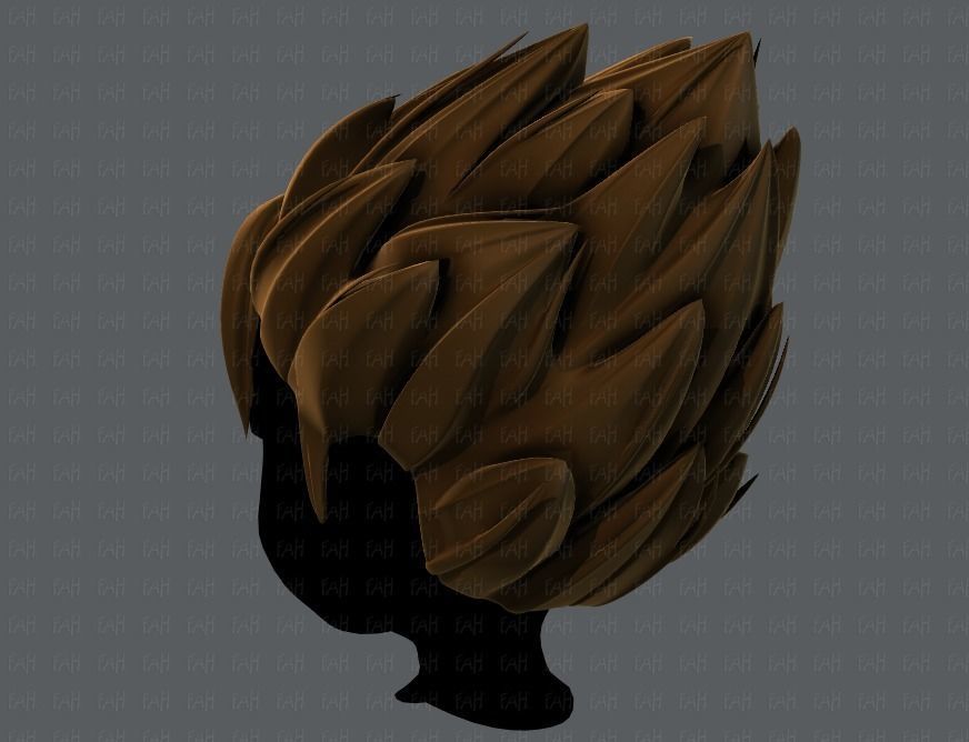 3D Hair style for boy V56 Low-poly 3D model_6