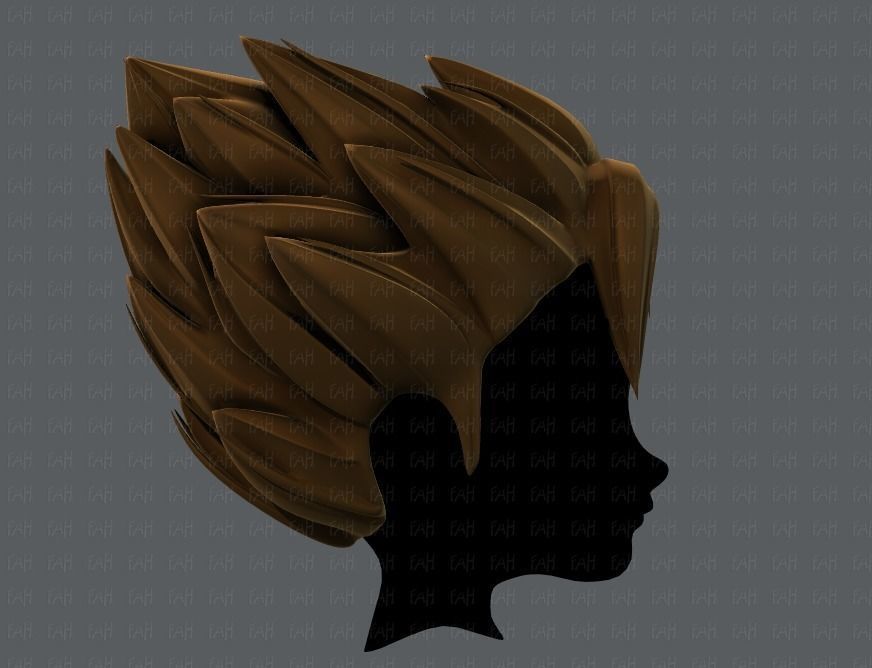 3D Hair style for boy V56 Low-poly 3D model_3