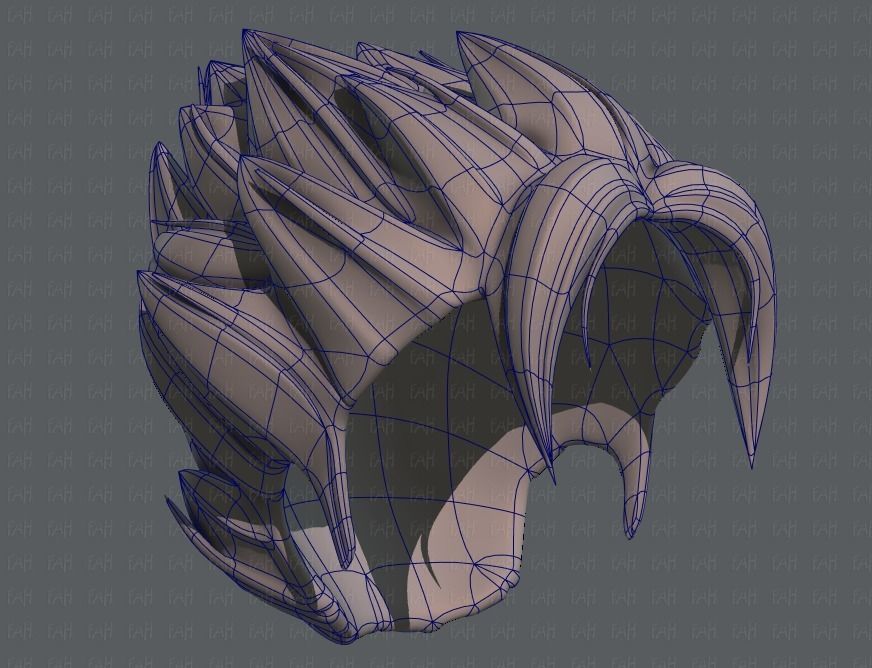 3D Hair style for boy V56 Low-poly 3D model_42