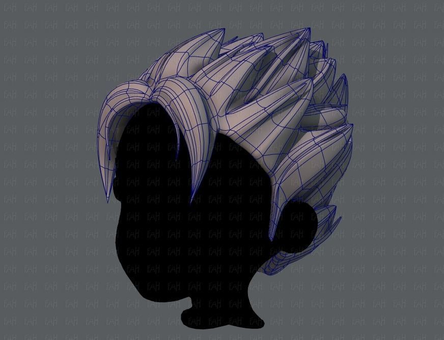 3D Hair style for boy V56 Low-poly 3D model_16
