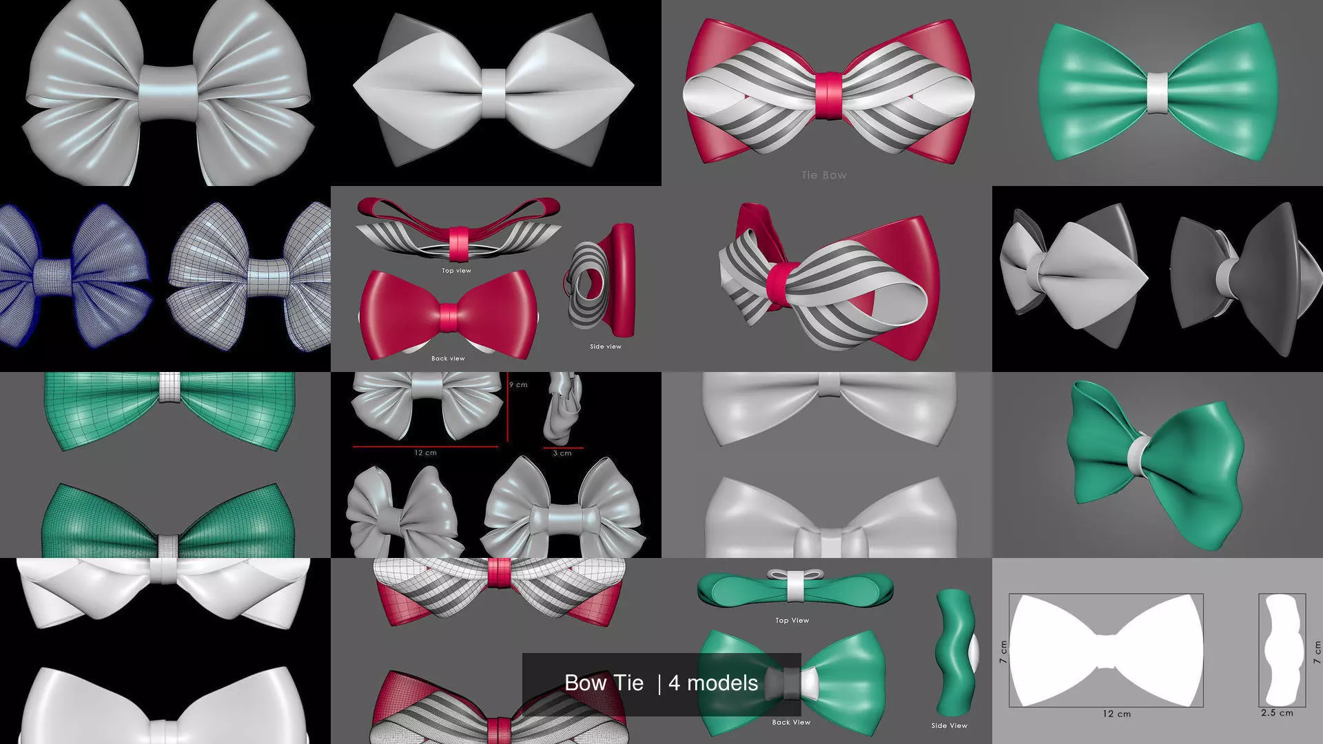 Bow Tie  3D Model Collection_1