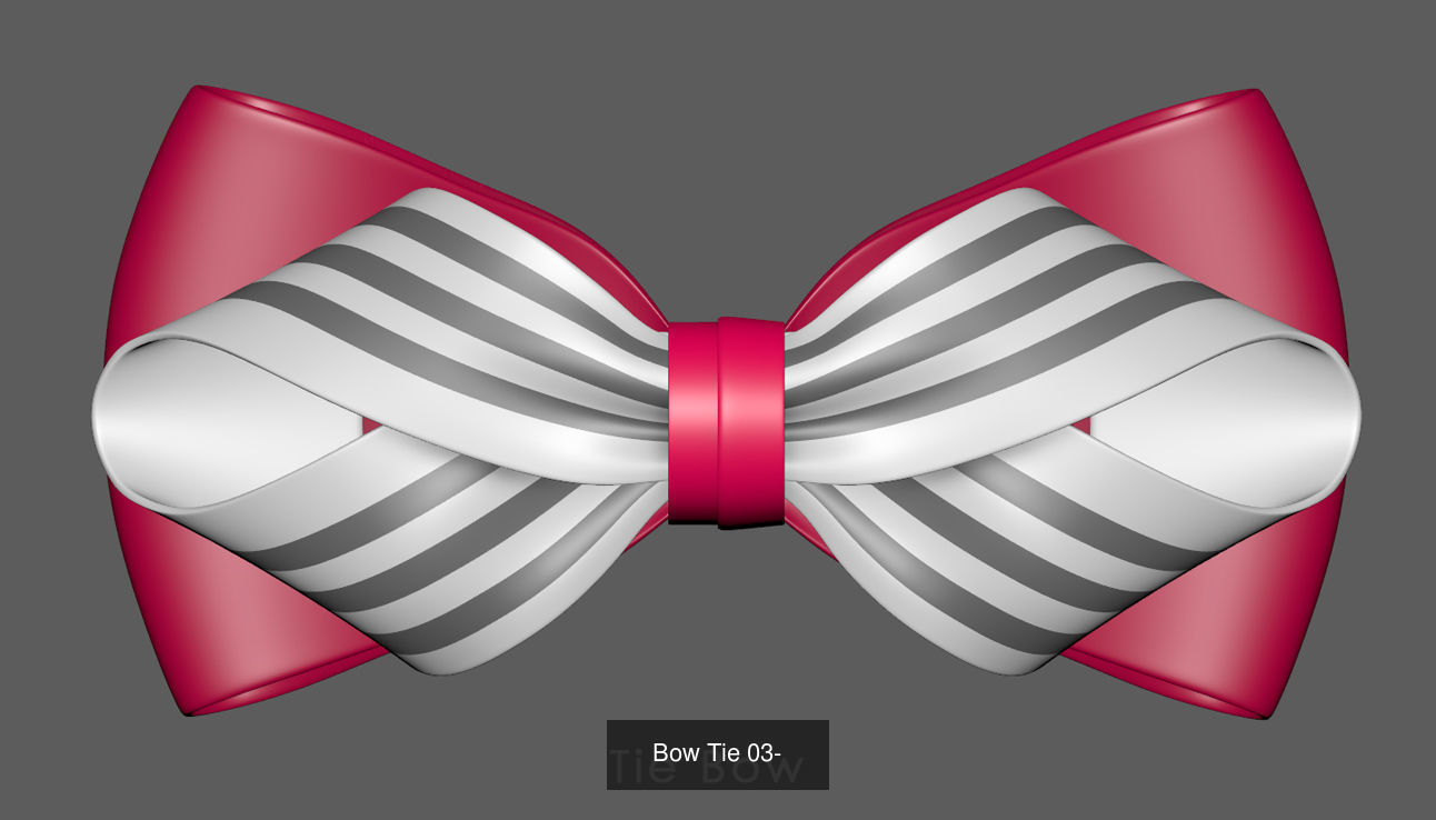 Bow Tie  3D Model Collection_3