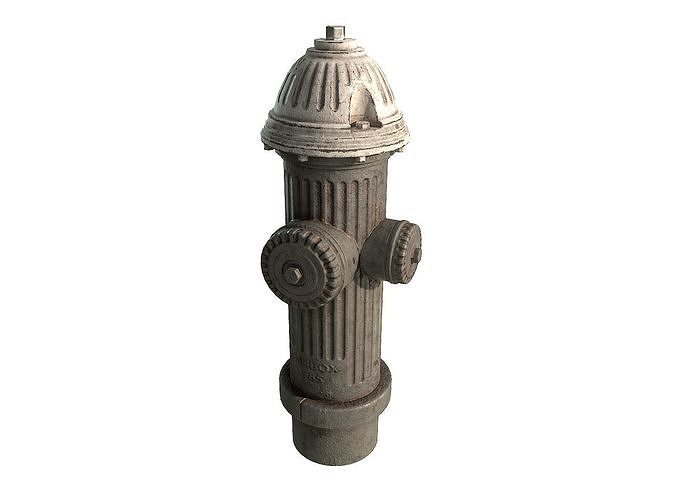 Old Fire Hydrant Low-poly 3D model