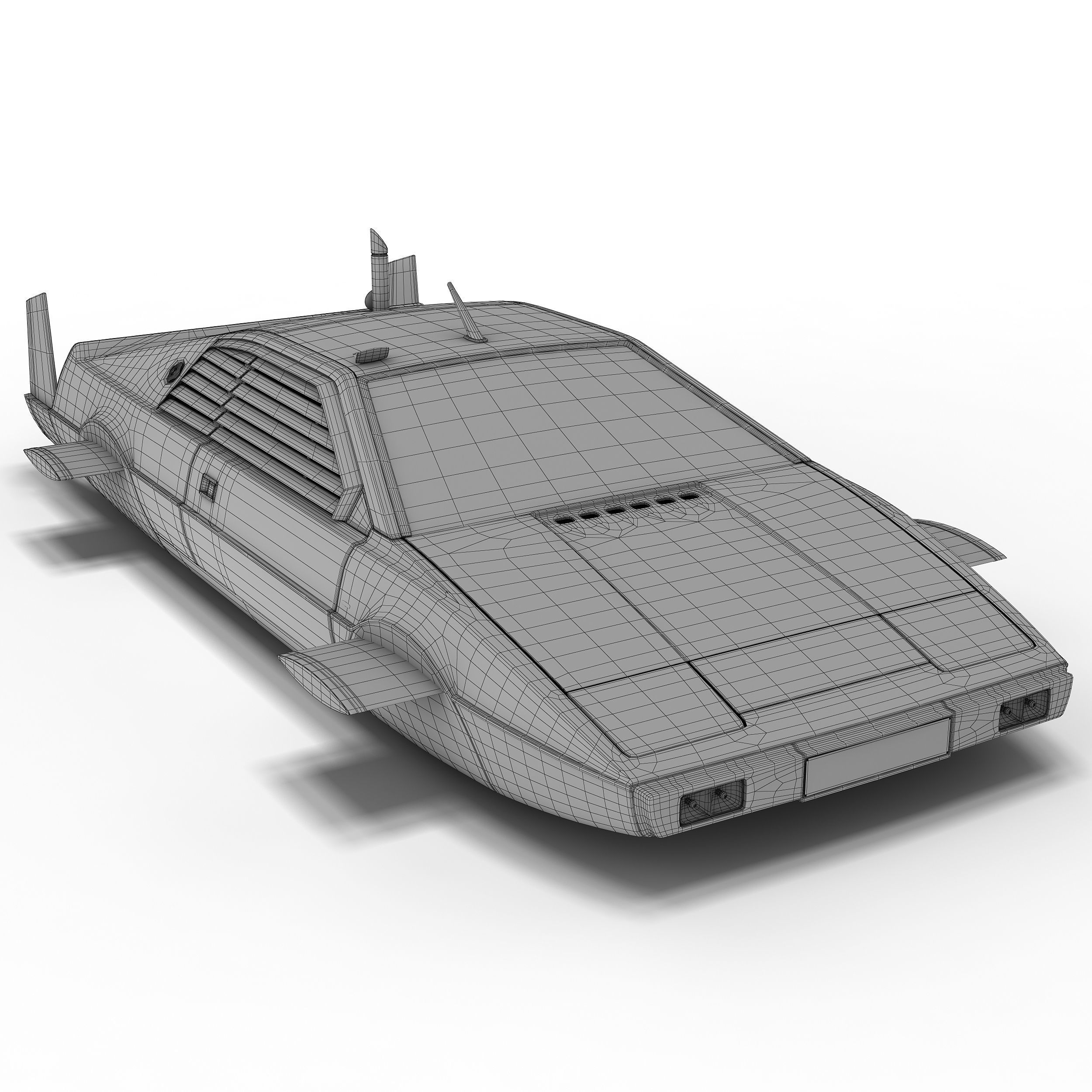 Lotus Esprit S1 Submarine Car 3D model_1