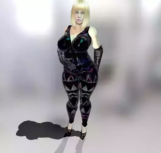realistic Atomic Blonde 3D model