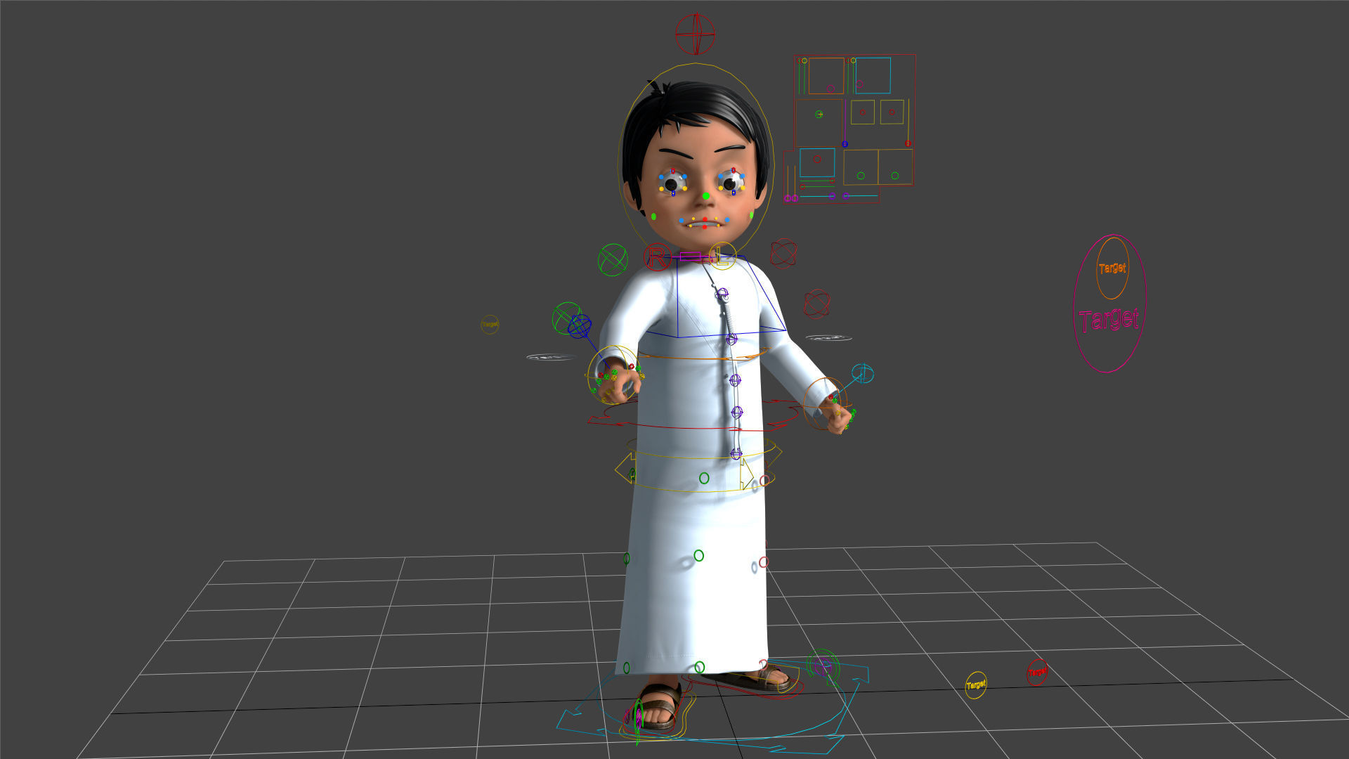 3D arabic muslim boy cartoon characater model 3D model_3