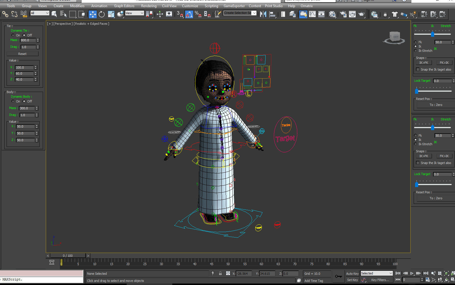3D arabic muslim boy cartoon characater model 3D model_9