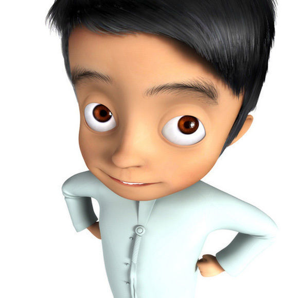 3D arabic muslim boy cartoon characater model 3D model_2