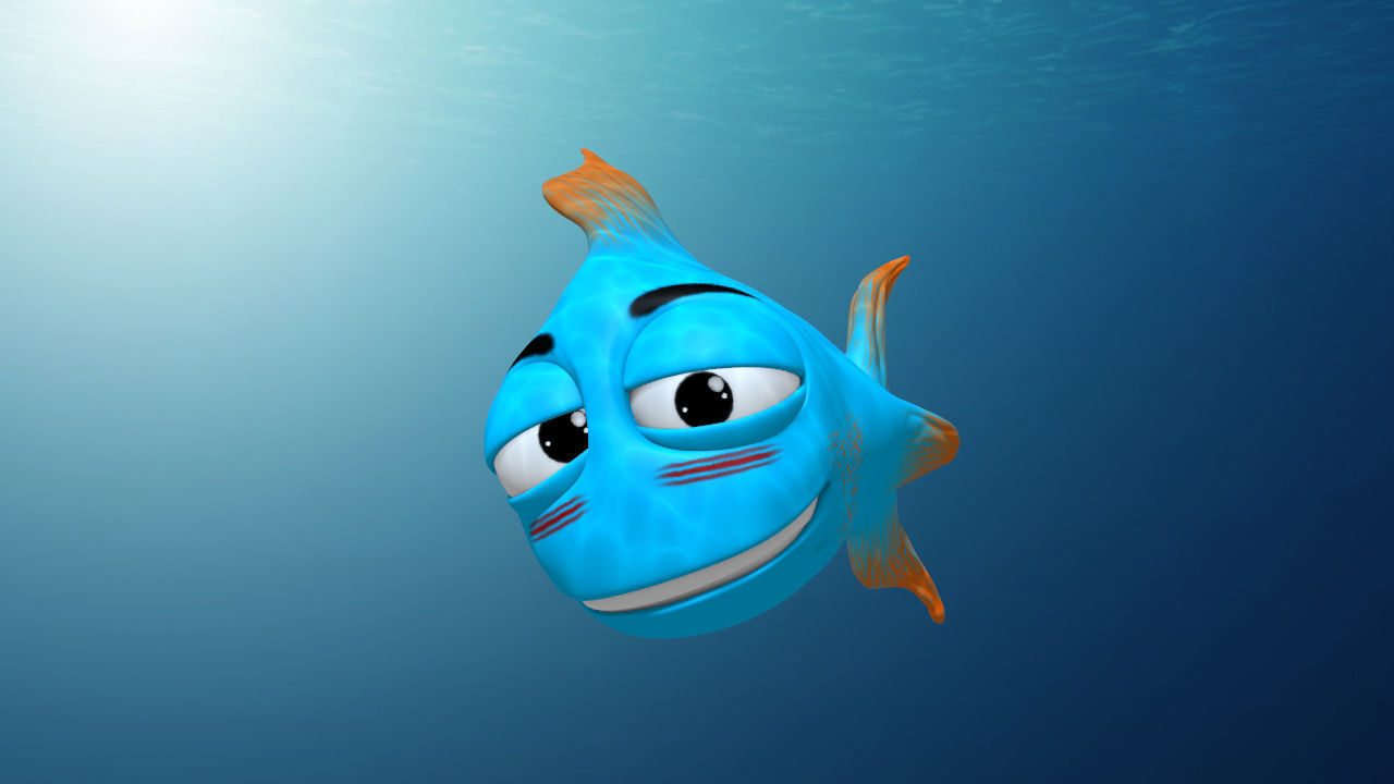 Blue Fish 3D model_6