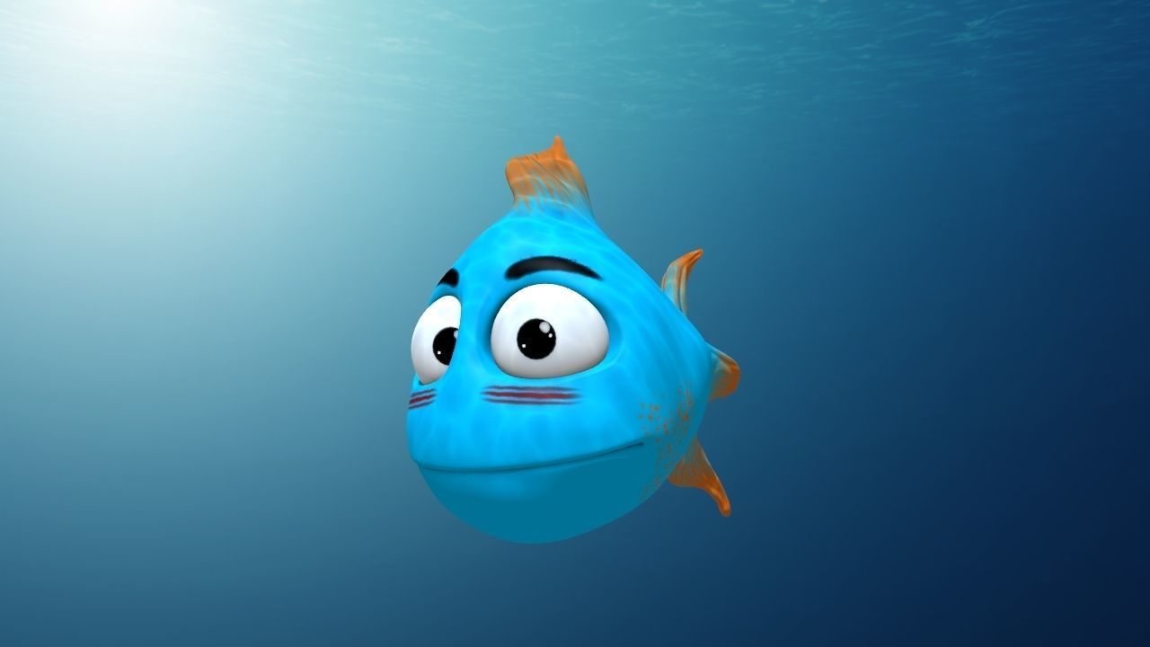 Blue Fish 3D model_5