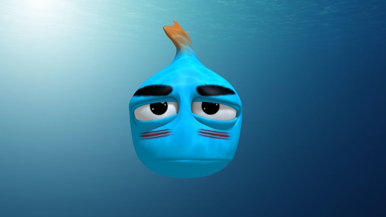 Blue Fish 3D model_7