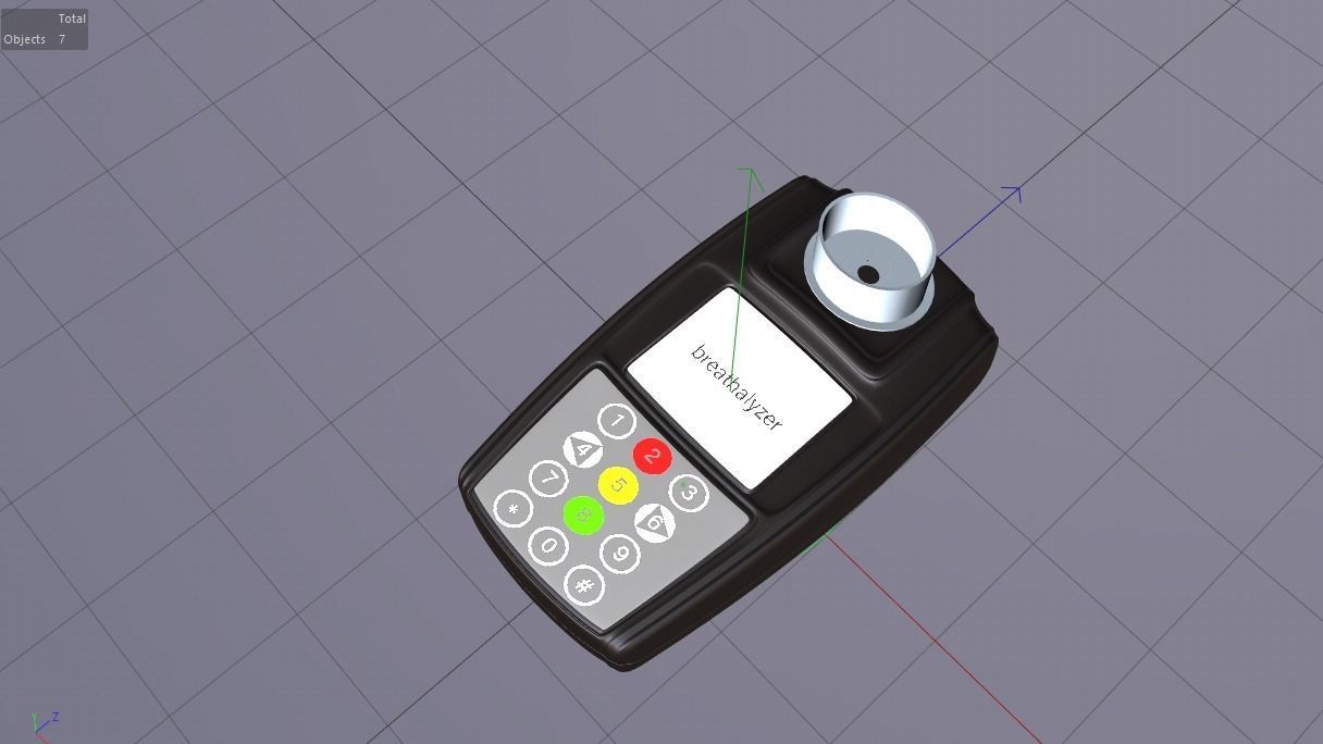 breathalyzer point of sale device 3D model CGTrader
