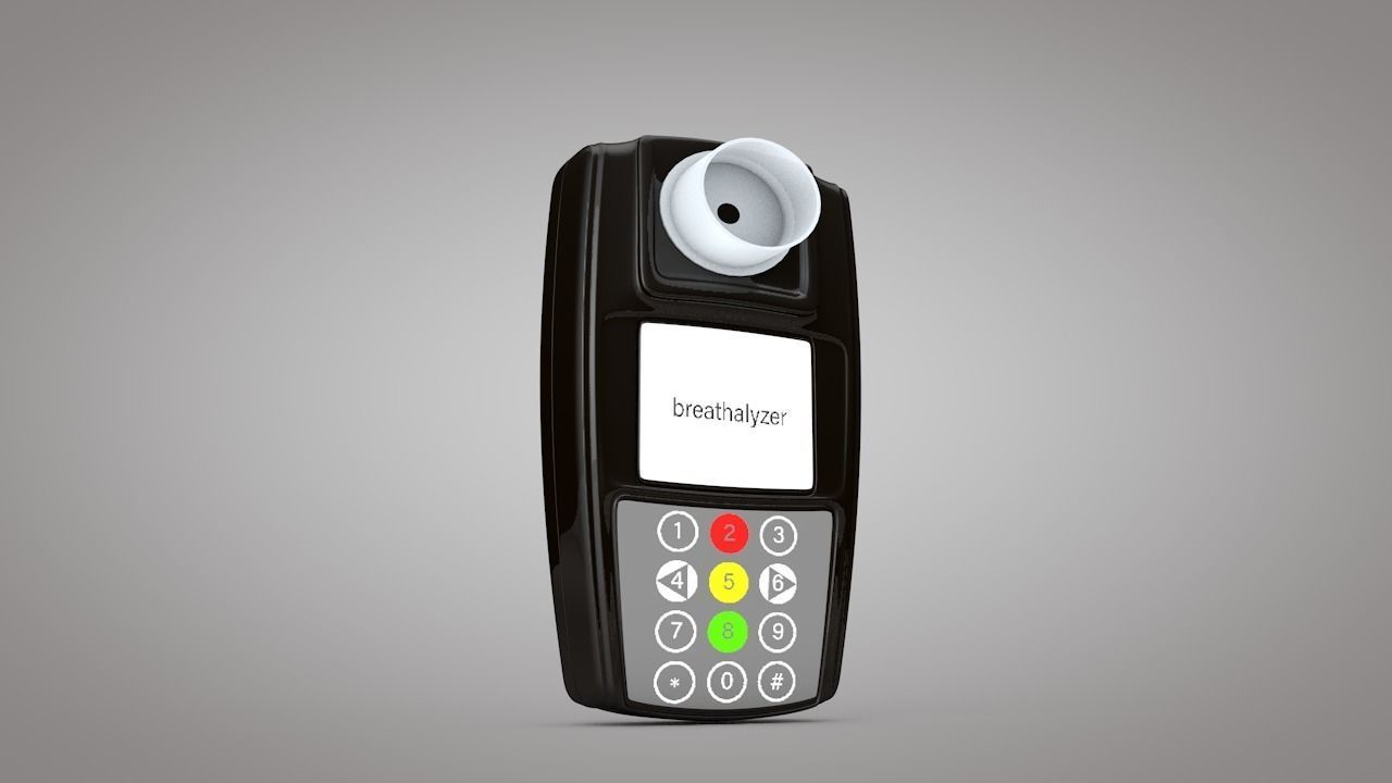 breathalyzer point of sale device 3D model CGTrader