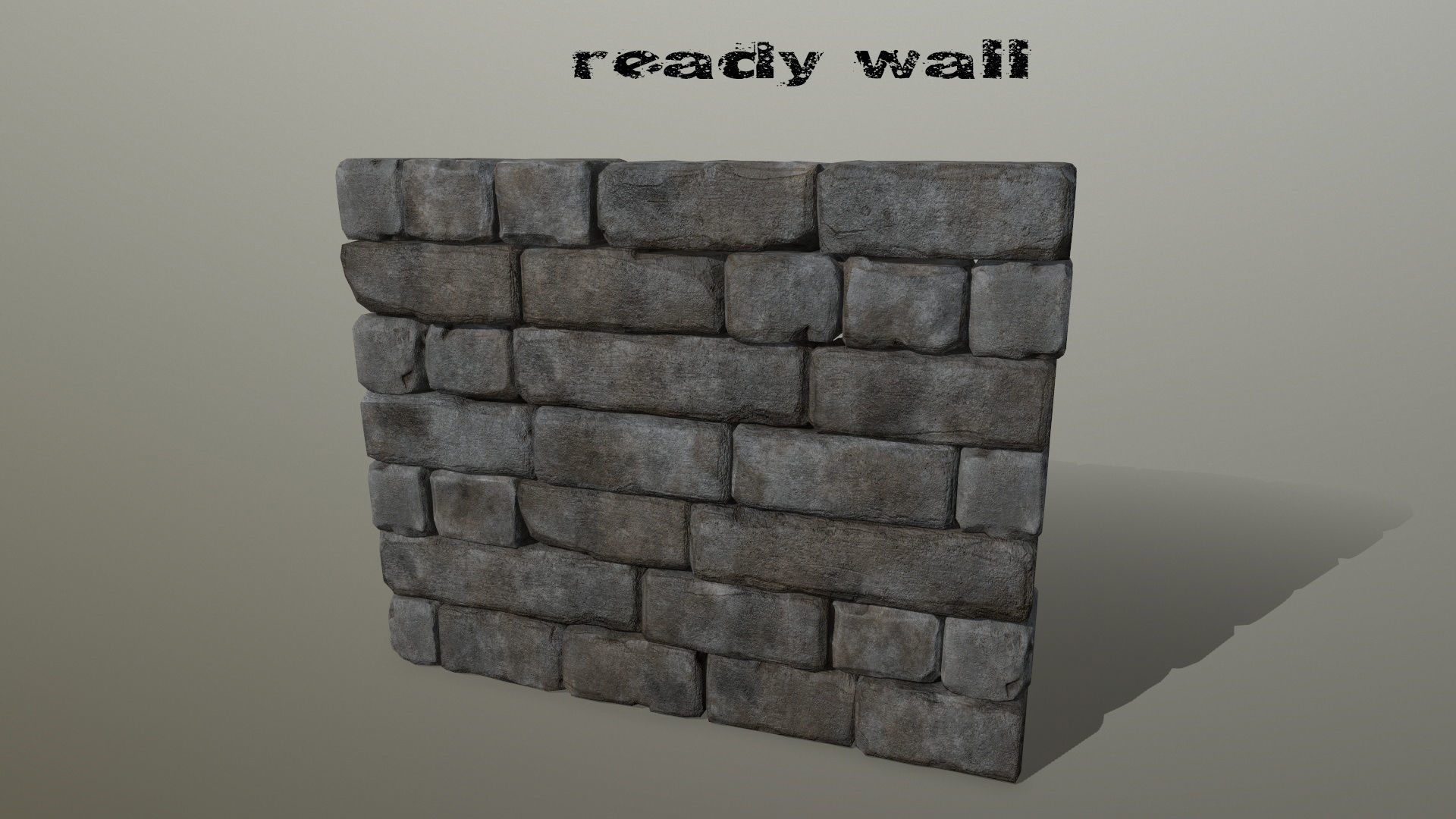 wall stone  Low-poly 3D model_4