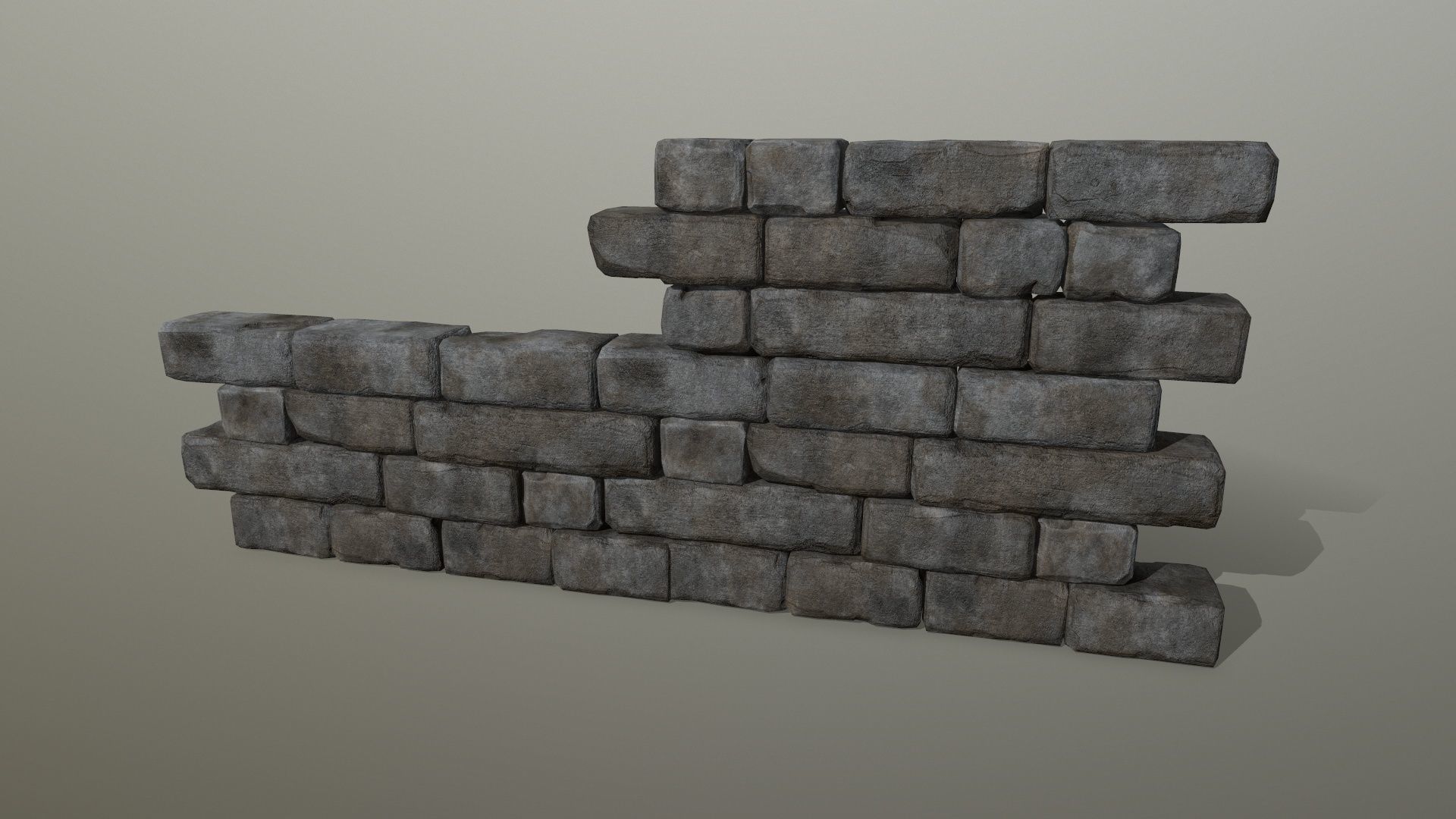 wall stone  Low-poly 3D model_5