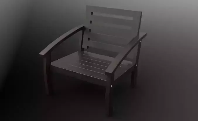  Armchair outdoor brown stained