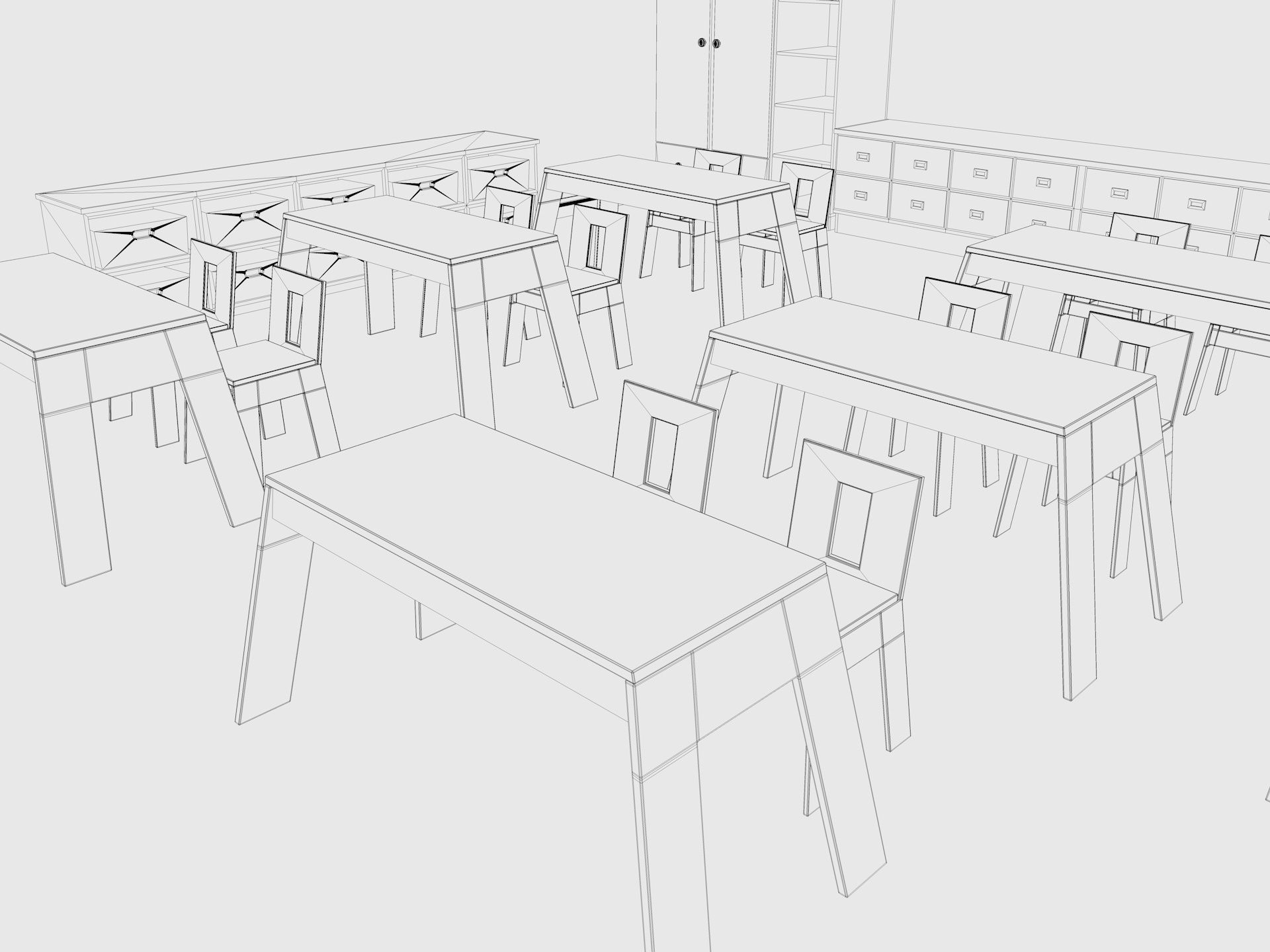 Cartoon Classroom 3D model_17