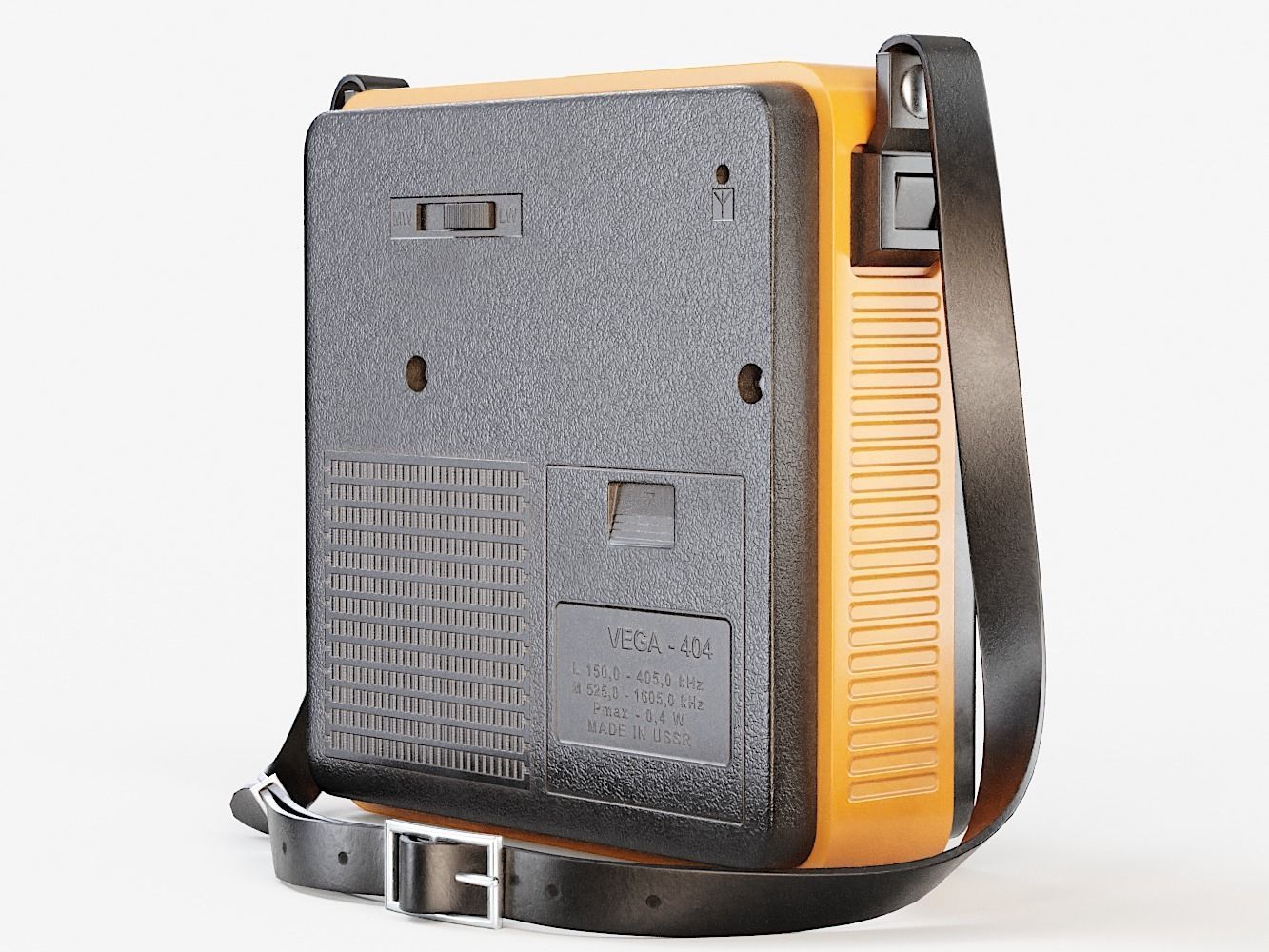 Retro Portable Radio Vega PBR Low-poly 3D model_4