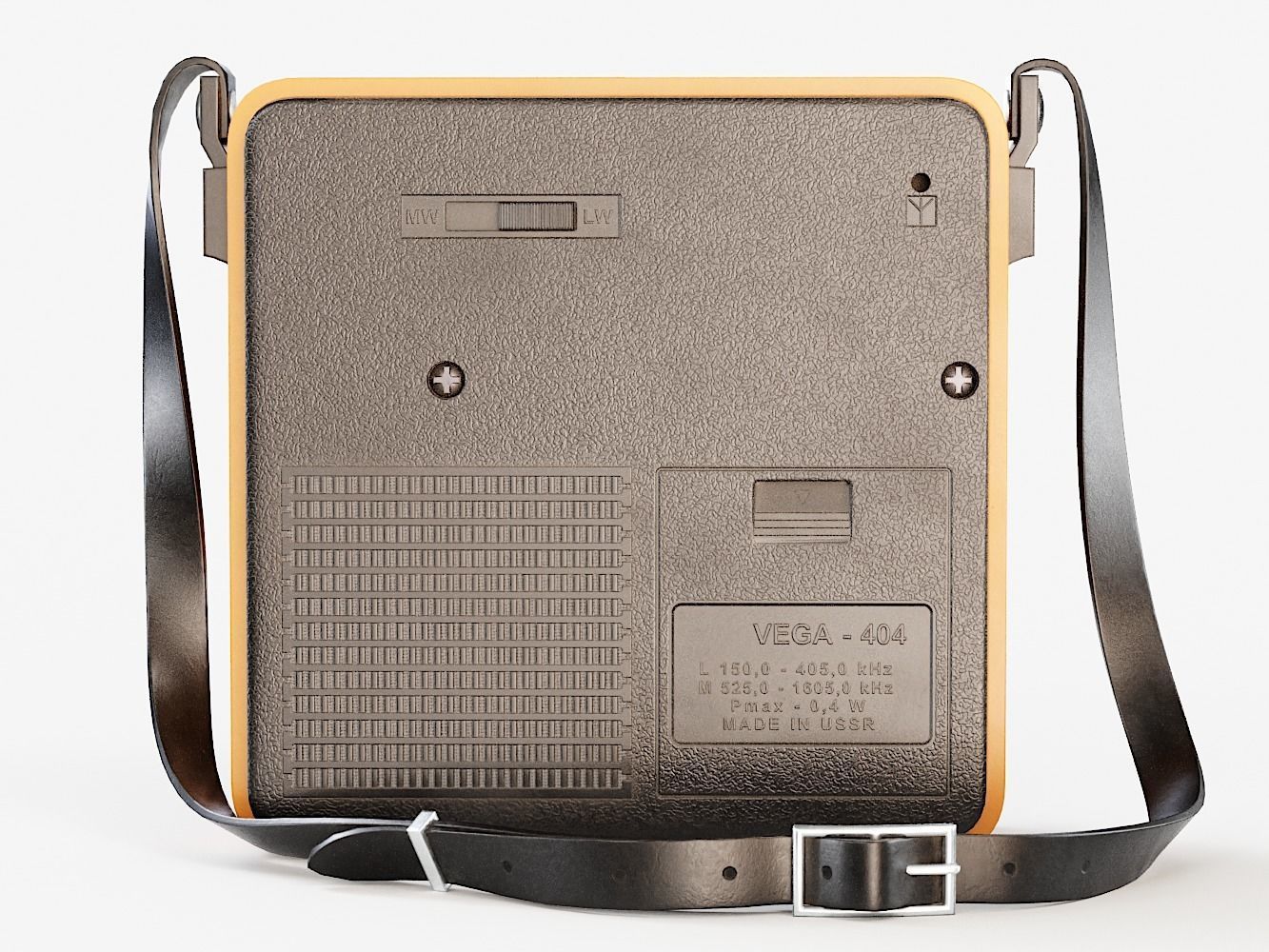 Retro Portable Radio Vega PBR Low-poly 3D model_5