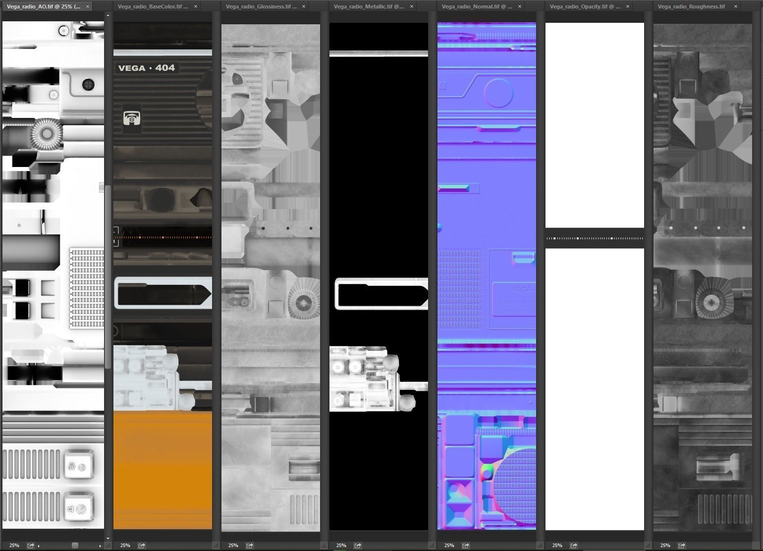 Retro Portable Radio Vega PBR Low-poly 3D model_18