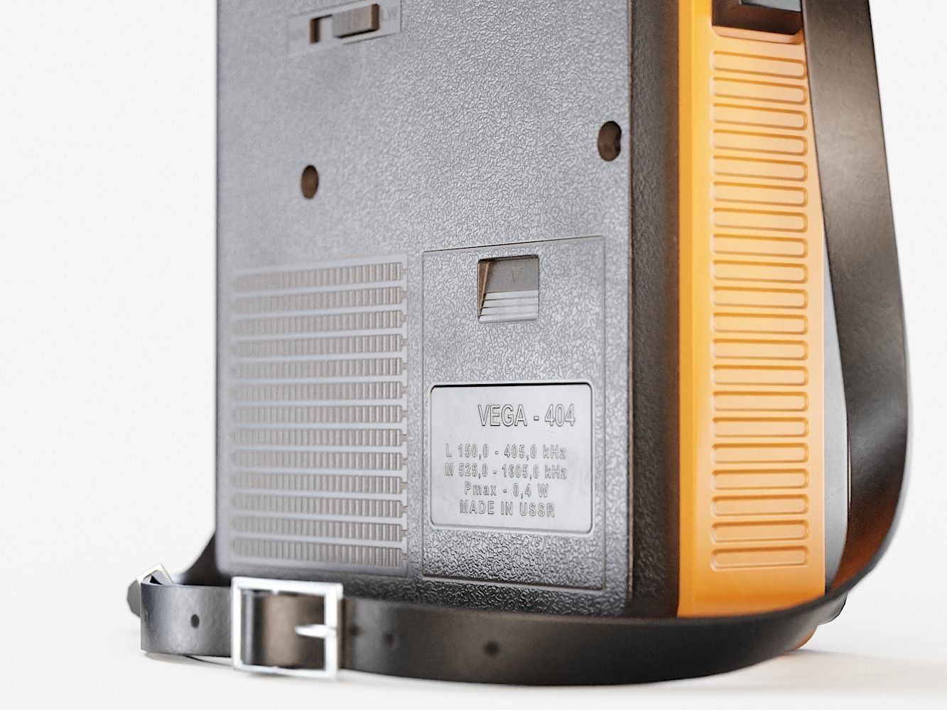 Retro Portable Radio Vega PBR Low-poly 3D model_8